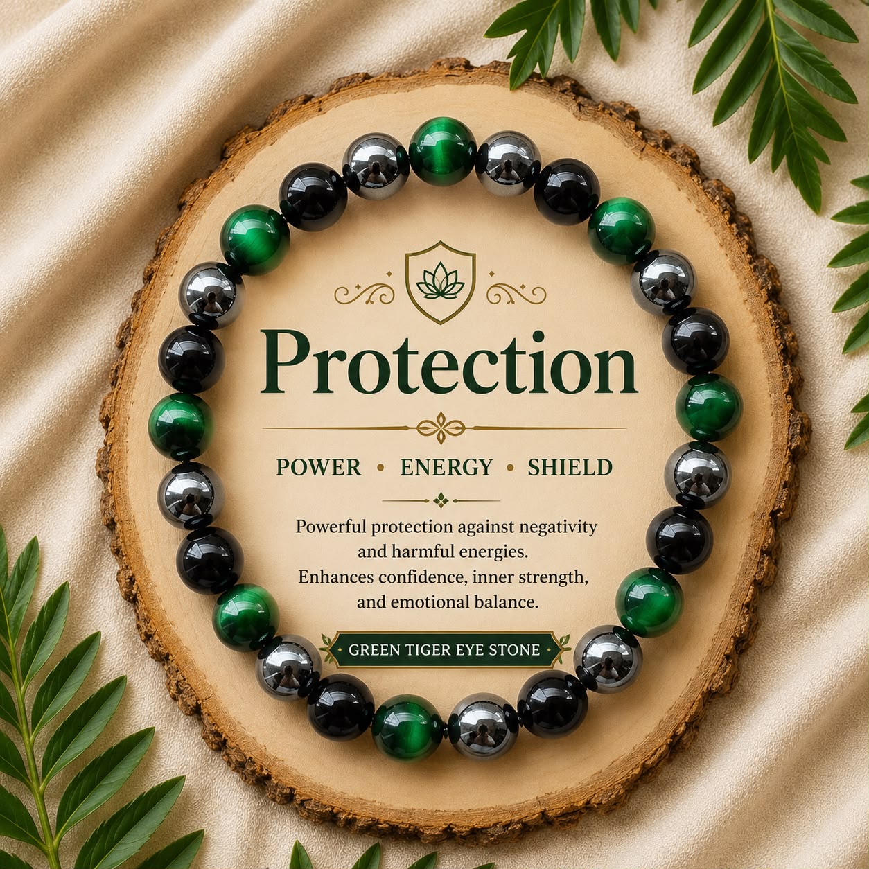 Premium Tiger's Eye Beaded Bracelet ✨