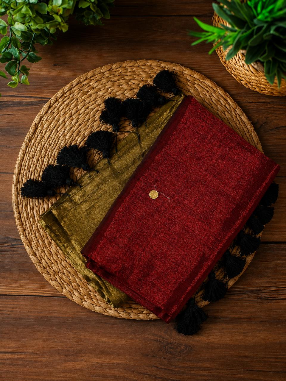 Mul Cotton Tissue Saree with Sequin Work