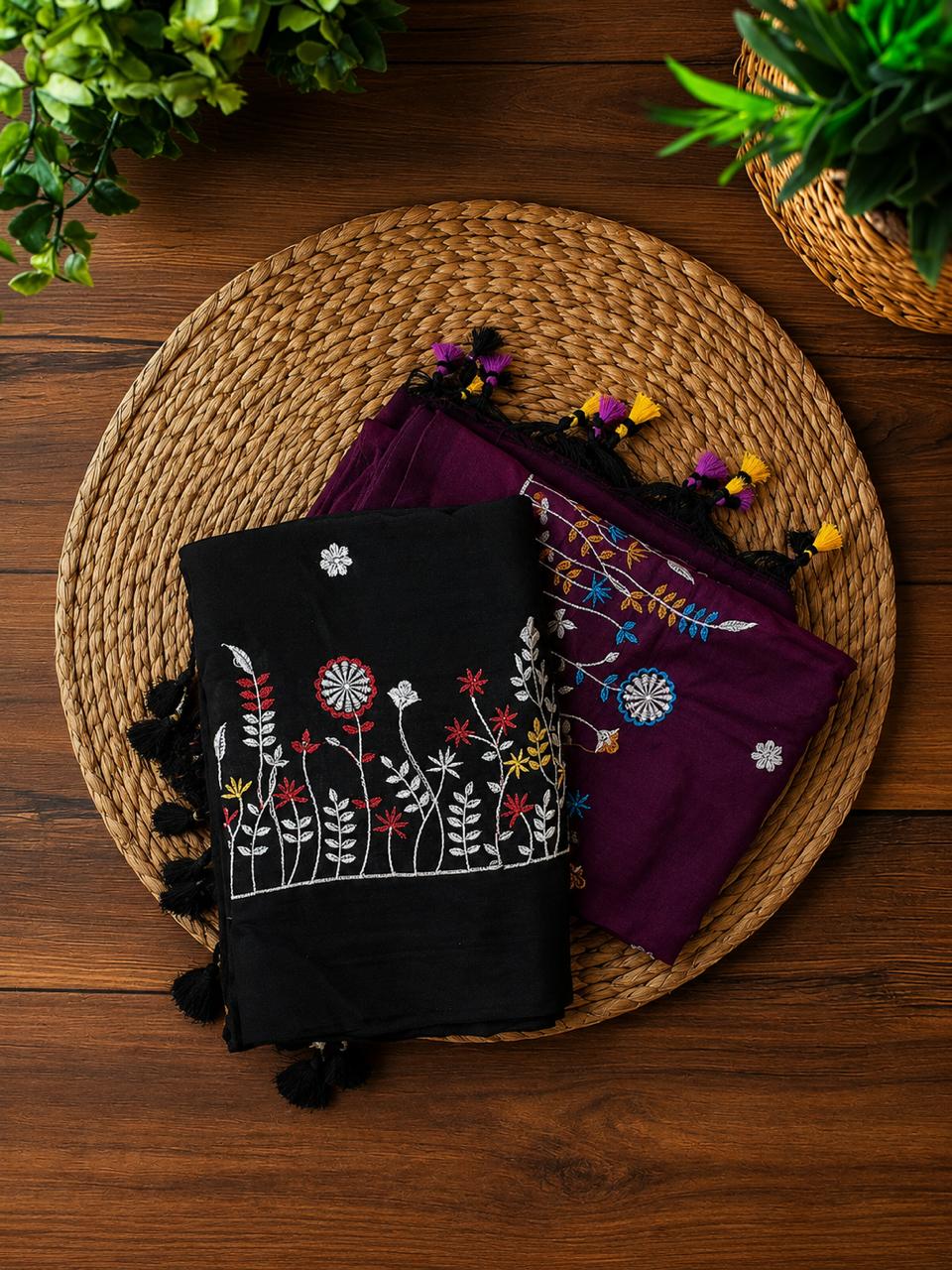 Handloom Cotton Saree with Thread Work🌸
